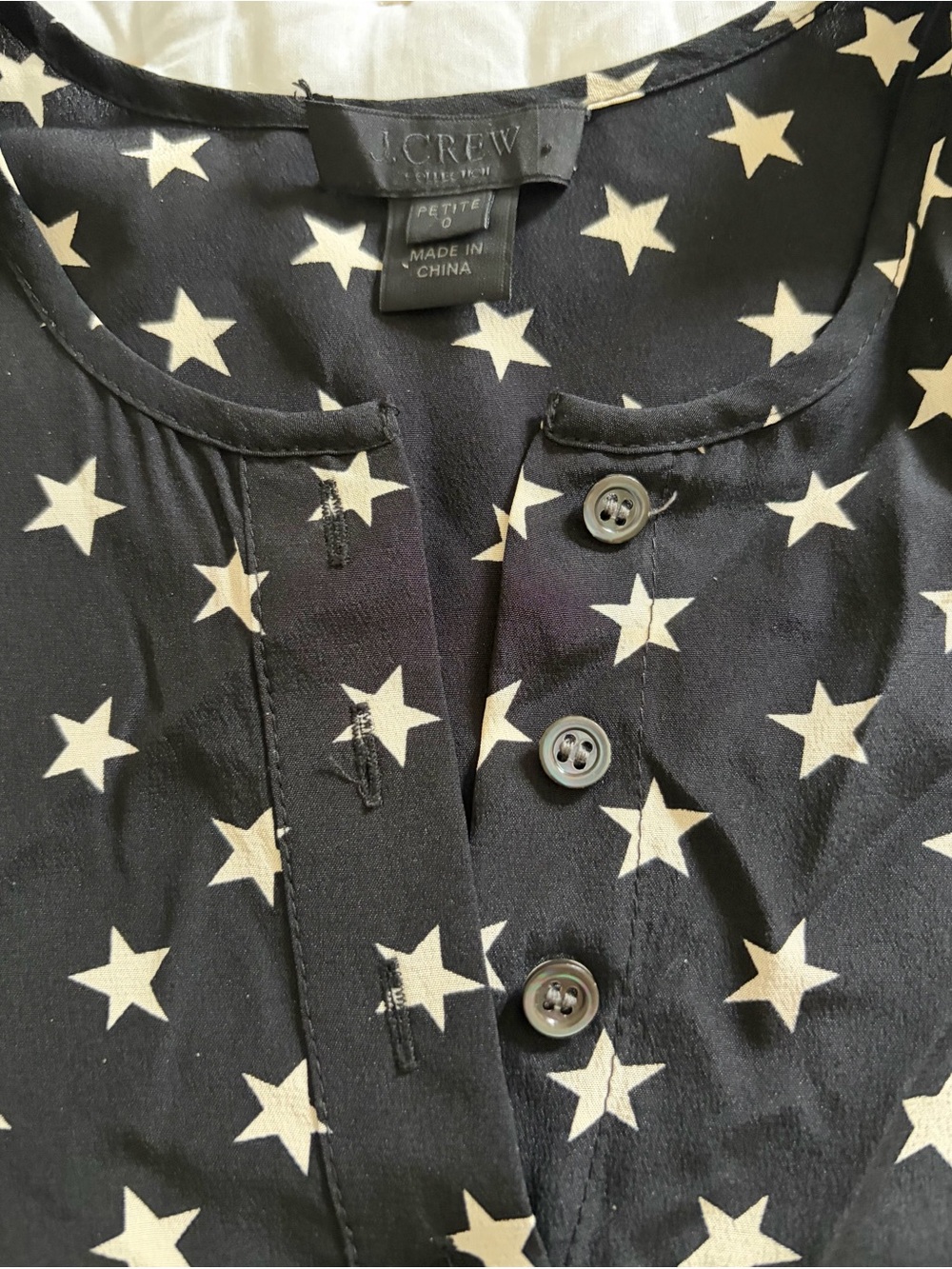 J. Crew Collection Black Long-Sleeve Star Print Dress - Picture 11 of 15